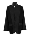 Sacai Suiting X Knit Jacket In Black