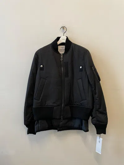 Sacai Long-sleeved Casual Jacket In Black