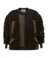 Sacai Long-sleeved Casual Jacket In Brown