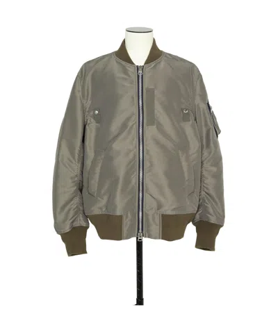 Sacai Long-sleeved Casual Jacket In Gray