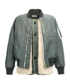 Sacai Layered Hybrid Bomber Jacket In Gray