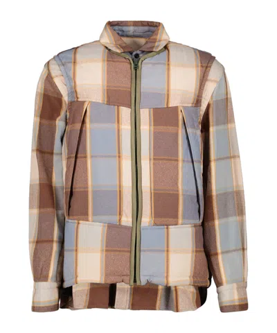 Sacai Long-sleeved Casual Jacket In Nude