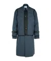 Sacai Long-sleeved Coat In Blue