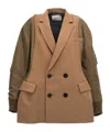 Sacai Long-sleeved Coat In Brown