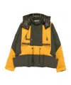 Sacai Hooded Panelled Puffer Jacket In Multi