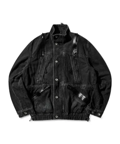 SACAI SACAI DISTRESSED WASH DENIM JACKET