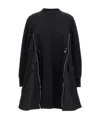Sacai Long-sleeved Dress In Black