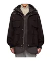 Sacai Long-sleeved Hooded Casual Jacket In Black