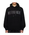 Sacai Long-sleeved Hooded Sweatshirt In Black