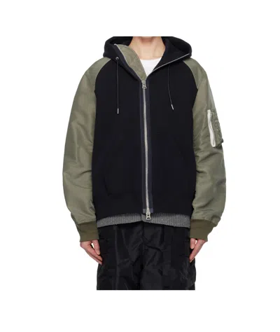 Sacai Long-sleeved Jacket In Black