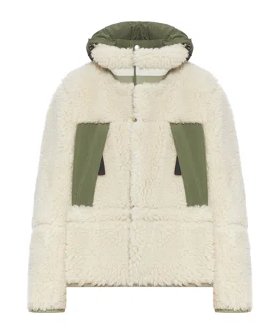 Sacai Long-sleeved Paneled Jacket In White