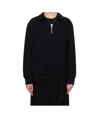 Sacai Black Sponge Sweat Polo In Black
