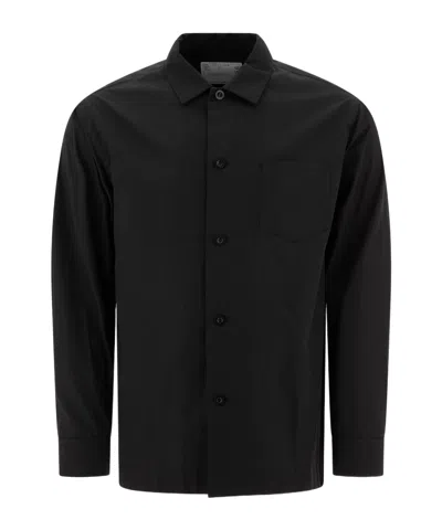 Sacai Long-sleeved Shirt In Black