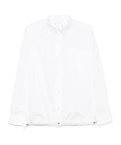 Sacai Long-sleeved Shirt In White