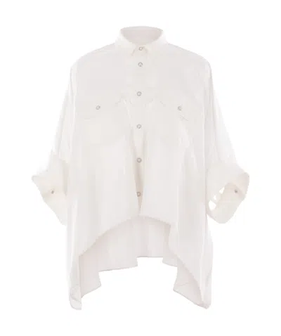 Sacai Long Sleeved Shirt In White
