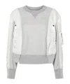 Sacai Cotton-blend Sweater In White