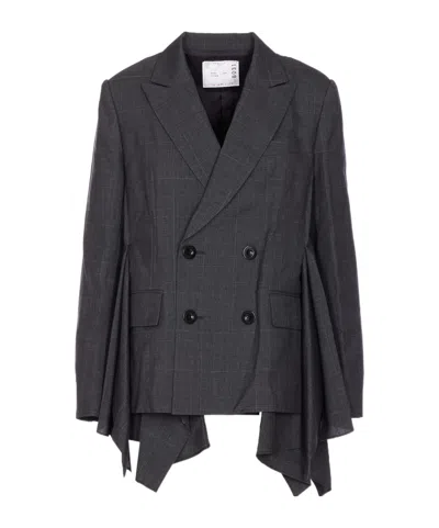SACAI SACAI GLEN CHECKED JACKET