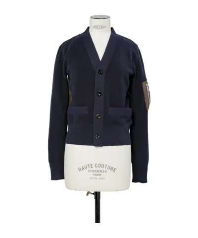 Sacai Long-sleeved Sweater In Black