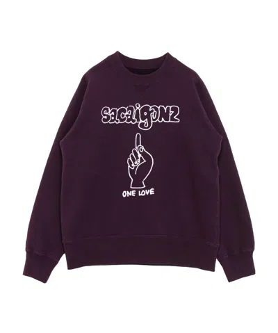 Sacai Long-sleeved Sweater In Black