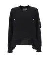 Sacai Long-sleeved Sweatshirt In Black