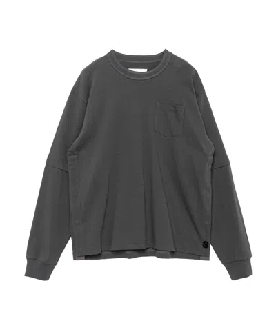 Sacai Long-sleeved T-shirt In Black