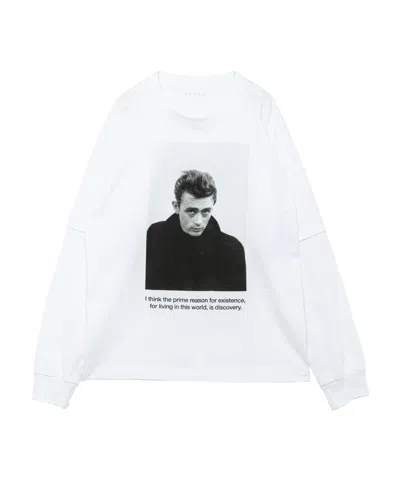 Sacai Long-sleeved T-shirt In White