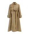 Sacai Double-layer Collared Trench Coat In Brown