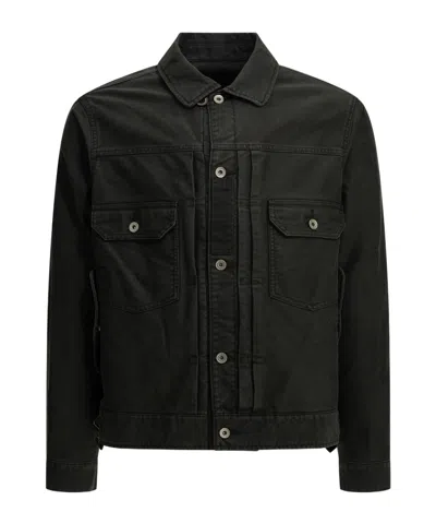 Sacai Long-sleeve Casual Jacket In Black