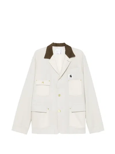Sacai Long-sleeve Jacket In White