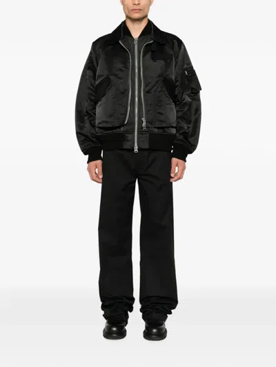 Sacai Long-sleeve Zip-fastening Jacket In Black