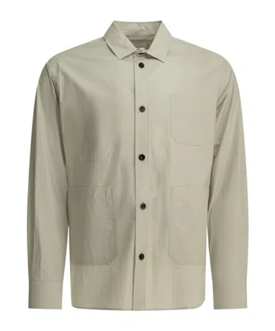 Sacai Casual Shirt Point Collar Chest Pocket In Neutral