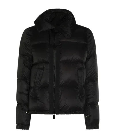 Sacai Long-sleeved Stand-up Collar Down Jacket In Black