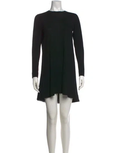 Pre-owned Sacai Luck Bateau Neckline Mini Dress In Black