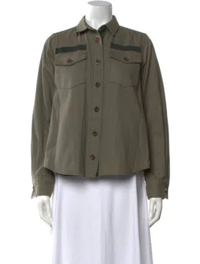 Pre-owned Sacai Luck Crew Neck Long Sleeve Sweatshirt In Green