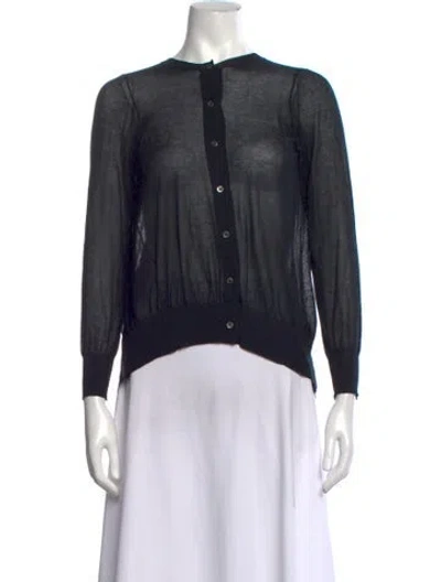 Pre-owned Sacai Luck Crew Neck Long Sleeve Top In Black