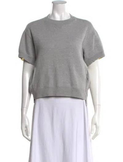 Pre-owned Sacai Luck Crew Neck Short Sleeve Sweatshirt In Grey