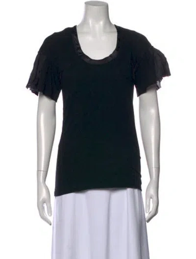 Pre-owned Sacai Luck Crew Neck Short Sleeve Top In Black