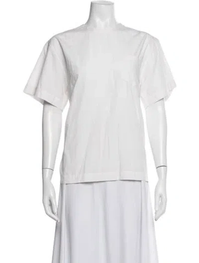 Pre-owned Sacai Luck Crew Neck Short Sleeve Top In White