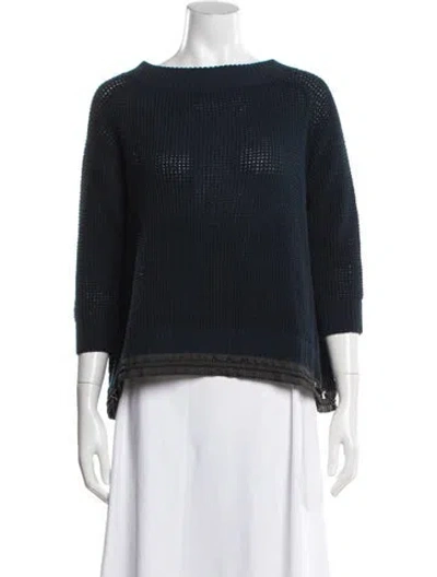 Pre-owned Sacai Luck Crew Neck Sweater In Blue
