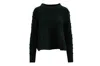 Sacai Luck Flared Hem Pullover In Forest Green Wool In Green