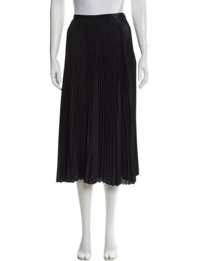 Pre-owned Sacai Luck Grosgrain Trim Midi Length Skirt In Gray
