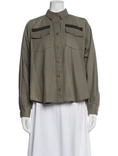 Pre-owned Sacai Luck Jacket In Green