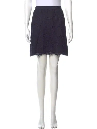 Pre-owned Sacai Luck Lace Pattern Mini Skirt In Black