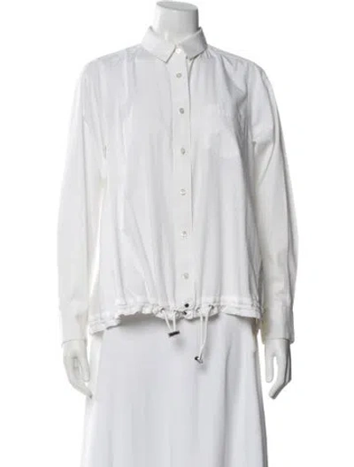 Pre-owned Sacai Luck Long Sleeve Button-up Top In Neutral