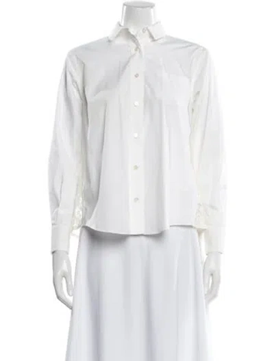 Pre-owned Sacai Luck Long Sleeve Button-up Top In Neutral