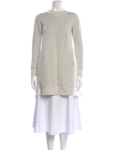 Pre-owned Sacai Luck Mock Neck Mini Dress In Neutral