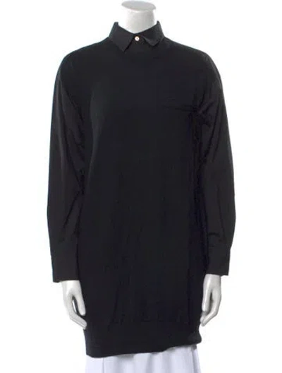 Pre-owned Sacai Luck Mock Neck Sweater In Black