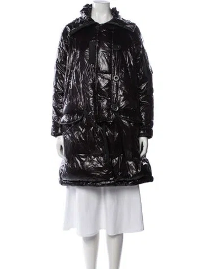 Pre-owned Sacai Luck Nylon Parka In Black