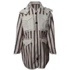 Sacai Luck Oversized Pockets Buttondown Tweed Jacket In Off-white Acrylic In White