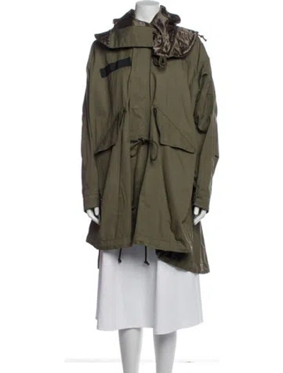 Pre-owned Sacai Luck Parka In Green
